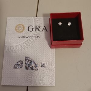 Moissanite Stud Earrings in Silver